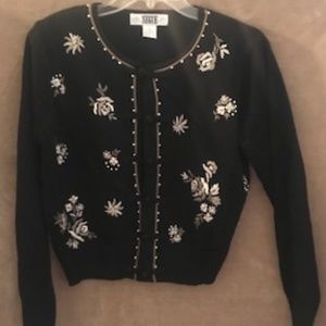 Black Embroidered Sweater
